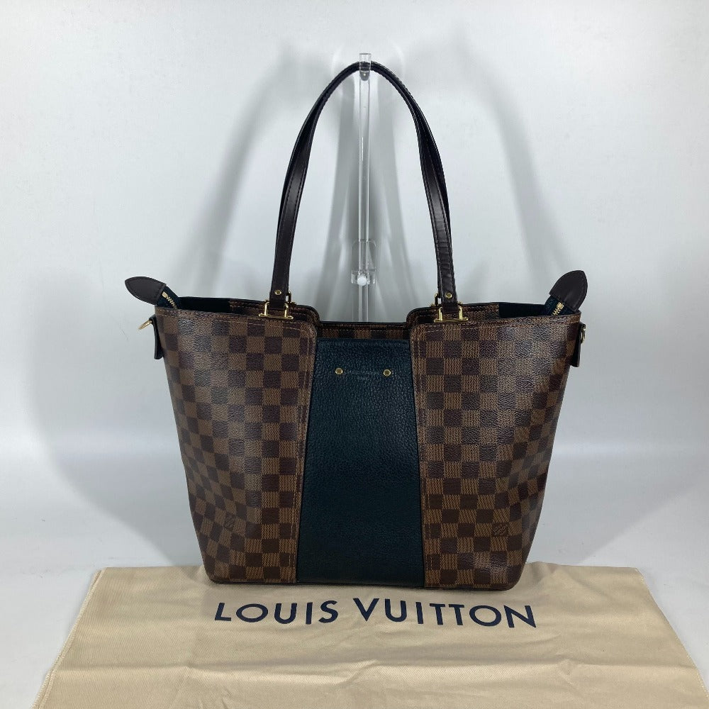 LOUIS VUITTON N44023 Damier Jersey Bag Tote Bag shawl Shoulder Bag Damier Canvas / Leather Brown/Black Used