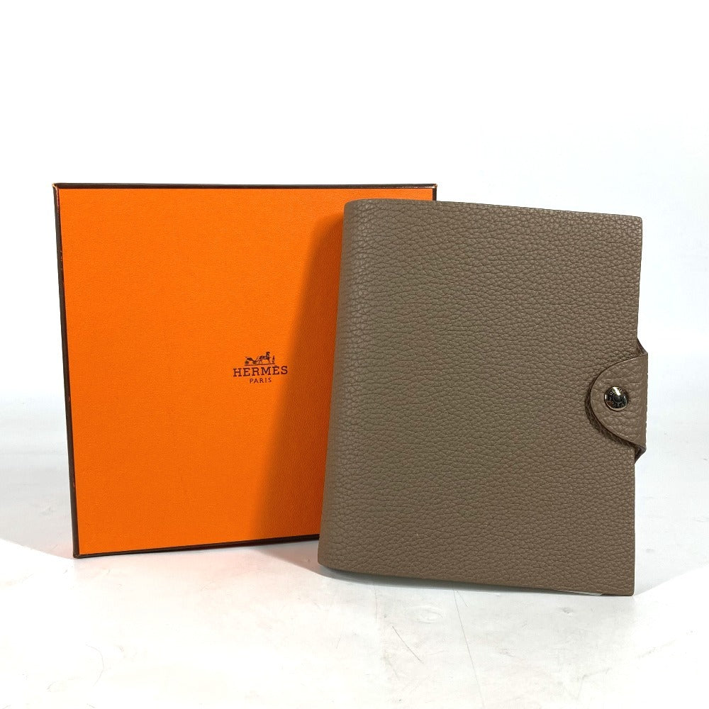 HERMES 手帳カバー ユリスPM ノート ステーショナリー メモ帳 ノートブック トリヨンクレマンス ユニセックス エトゥープ グレー
