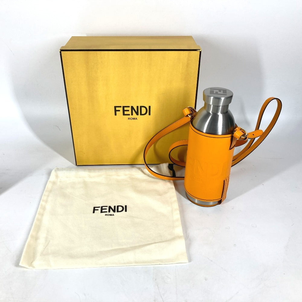 FENDI 7AR972 24BOTTLES ウォーターボトル 水筒 ロゴ ボトルケース付き タンブラー SS ユニセックス オレンジ
