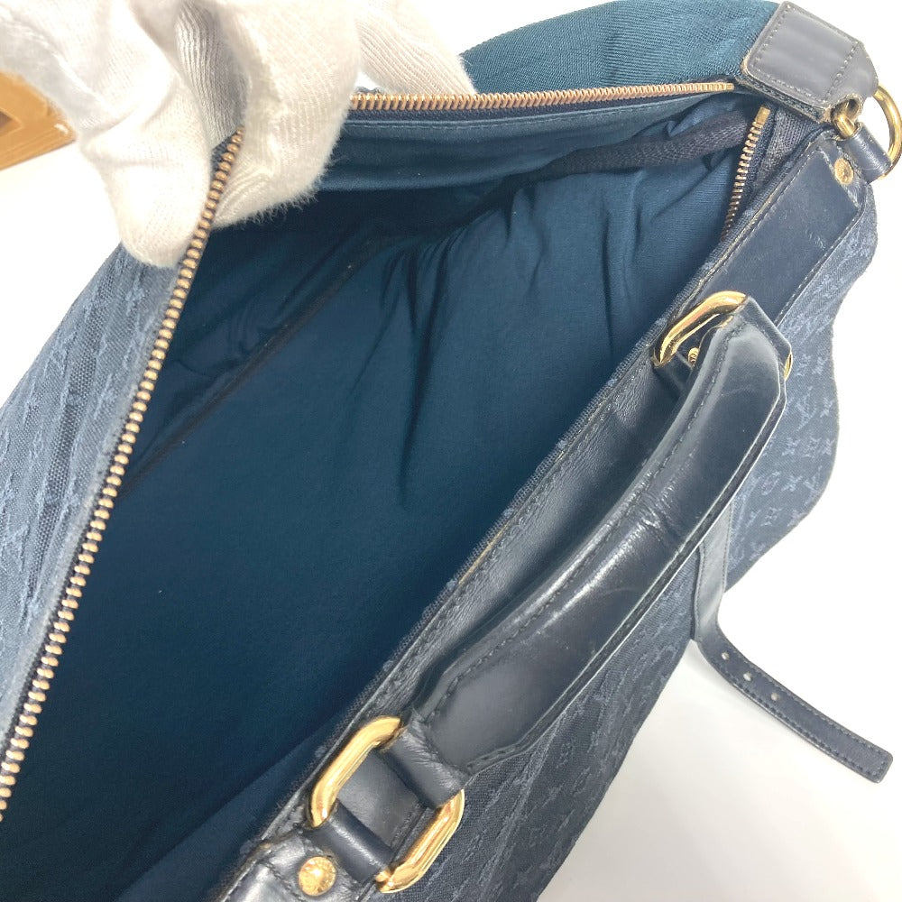 LOUIS VUITTON M42311 Monogram Mini Denise Boston Bag, 2-Way Bag, Crossbody Handbag, Shoulder Bag, Monogram Mini Canvas, Women's, Navy