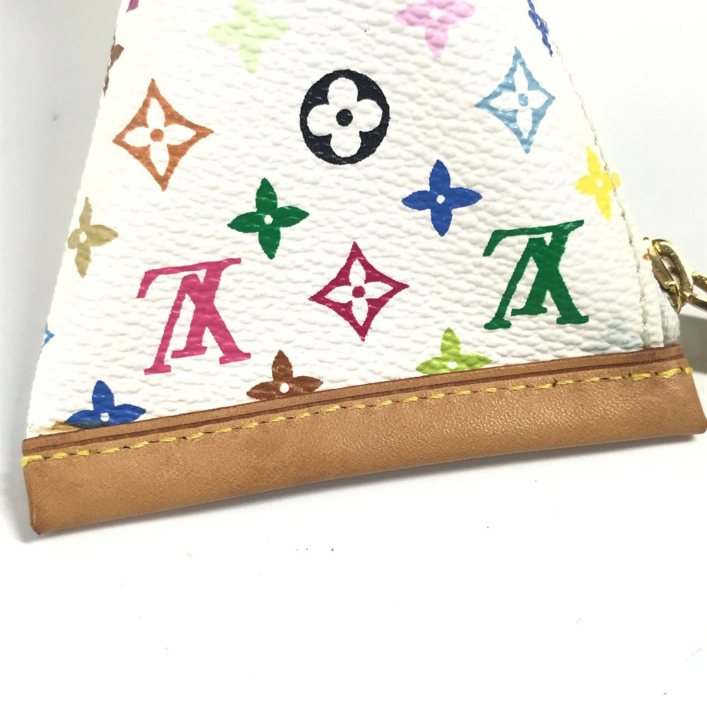 LOUIS VUITTON M58028 モノグラムマルチカラー ベルランゴ コンパクトウォレット 財布 三角 コインケース モノグラムマルチカラーキャンバス ユニセックス ブロン ホワイト