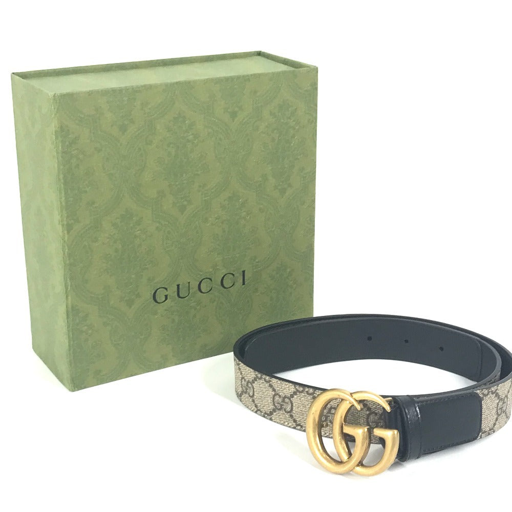 GUCCI 625839 GGスプリーム ダブルG スリムベルト ロゴバックル アクセサリー ズボン用ベルト ベルト GGスプリームキャンバス レディース ベージュ
