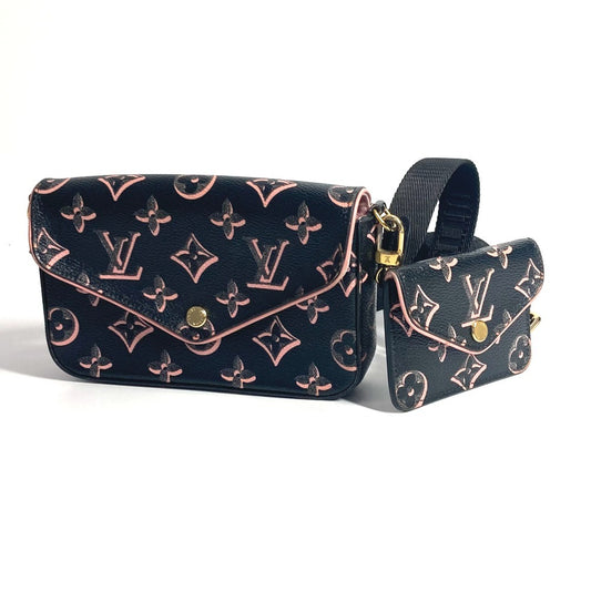 LOUIS VUITTON M81471 フォール・フォー・ユーコレクション モノグラム ミュルティ ポシェット フェリシー カバン 斜め掛け フラップ ショルダーバッグ コーティングキャンバス レディース ブラック