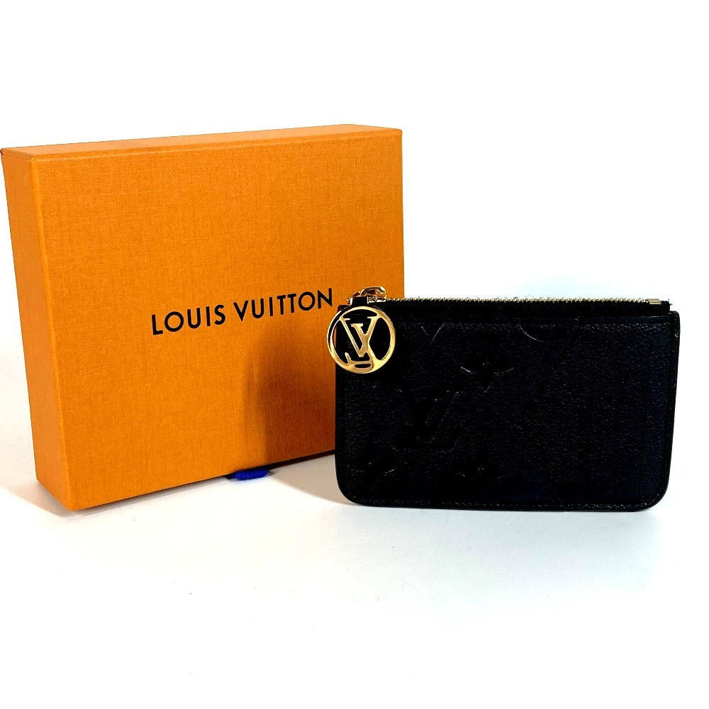 LOUIS VUITTON M81883 Monogram Empreinte Card Case Porte Carte Romy Wallet, Business Card Holder, Compact Wallet, Coin Case, Monogram Empreinte Leather, Unisex, Noir Black