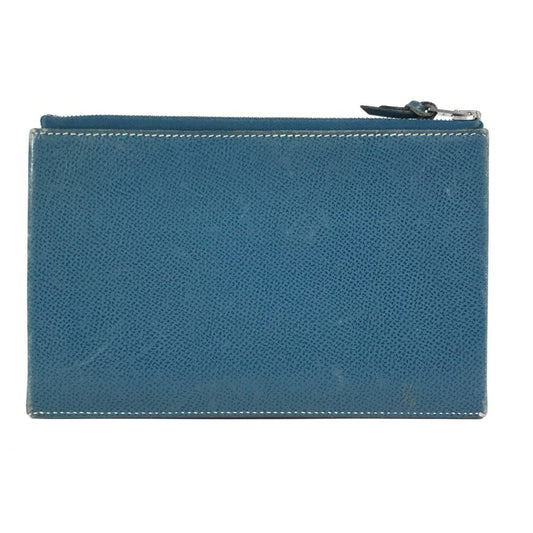 HERMES Clutch bag Ship Pouch Bag Makeup Pouch Cosmetics Pouch Flat Pouch Epsom blue Used