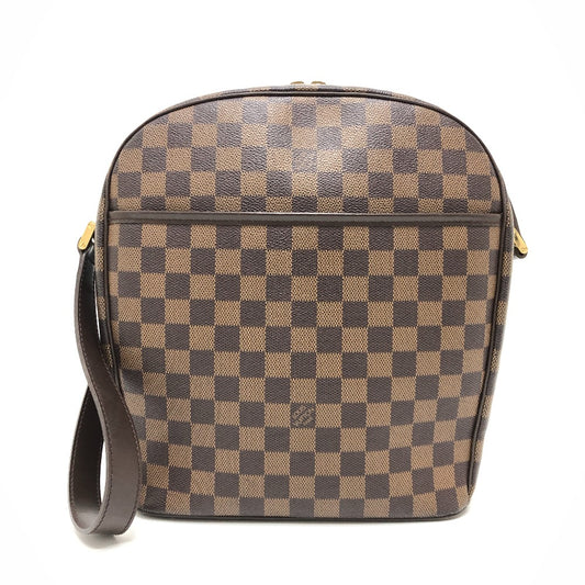 LOUIS VUITTON N51292 Damier Ipanema GM Crossbody Pochette Shoulder Bag in Damier Canvas, Ebene Brown, Women's