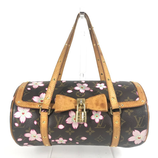 LOUIS VUITTON M92009 Monogram Cherry Blossom by Takashi Murakami Papillon Tote Bag, Shoulder Bag, Handbag, Monogram Canvas, Women's, Brown