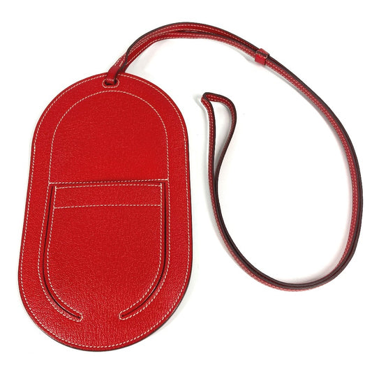 HERMES Smartphone case In the Loop To Go GM Shoulder Pouch Pouch Shoulder Bag Pochette iPhone case Leather Red Used