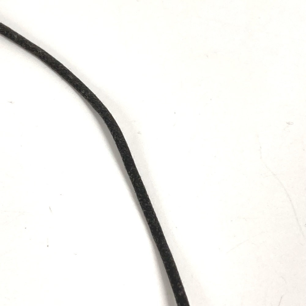 BVLGARI Parentesi Choker with Logo, Leather Cord, Necklace, Unisex, Black