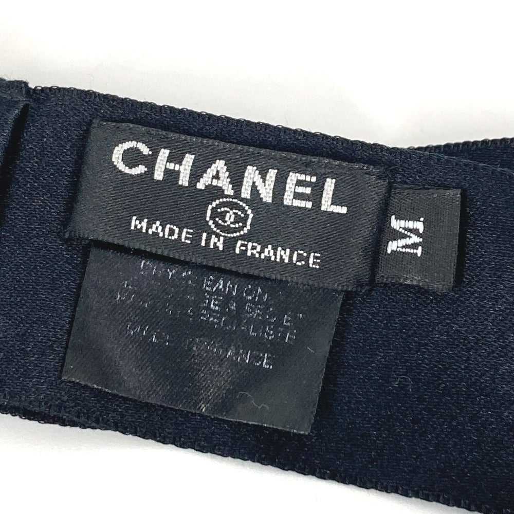 CHANEL りぼん リボン 18C CC ロゴ ココマーク ヘッドアクセサリー ヘアアクセサリー ヘッドバンド ヘアバンド シルク レディース ブラック