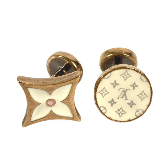 LOUIS VUITTON MP2354 モノグラム ブトン ドゥ マンシェット モノグラム 2点のみ アクセサリー カフス メタル メンズ ゴールド