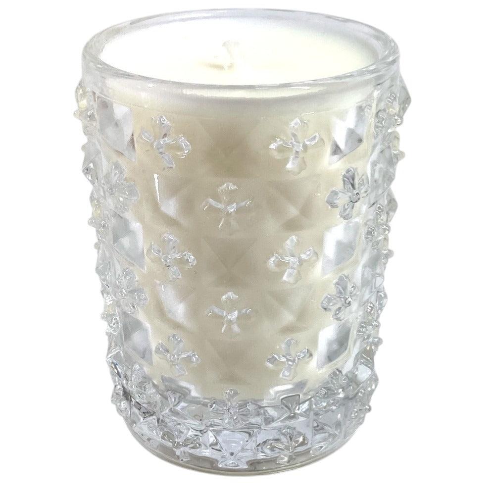Chrome Hearts Scented Candle Bougie Parfumee CH Plus Logo 100g Aromatherapy Candle, Interior Decoration, Glass, Unisex, Clear