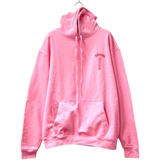 CHROME HEARTS Men's Pink Cotton Long Sleeve Hoodie with USA Logo
