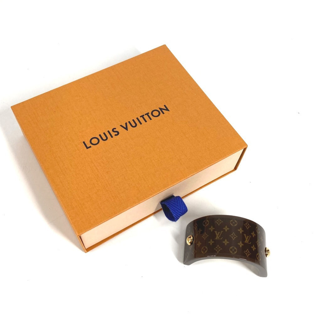 LOUIS VUITTON M03551 モノグラム ヘアカフ・MNG レジン ポニー ヘアゴム バレッタ ヘアアクセサリー ヘアピン レジン レディース ブラウン