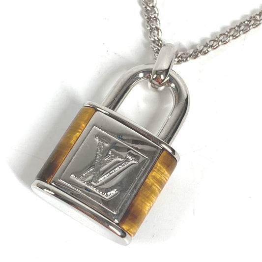 LOUIS VUITTON M62668 Collier LV Stone Tiger Eye Pendant Necklace Accessory Chain Necklace Metal Unisex Silver