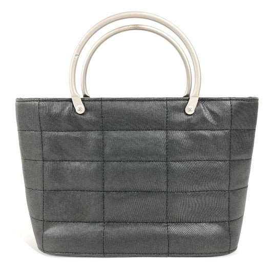 CHANEL Metal Handle Chocolate Bar Bag Tote Bag Handbag Nylon Women's Grey