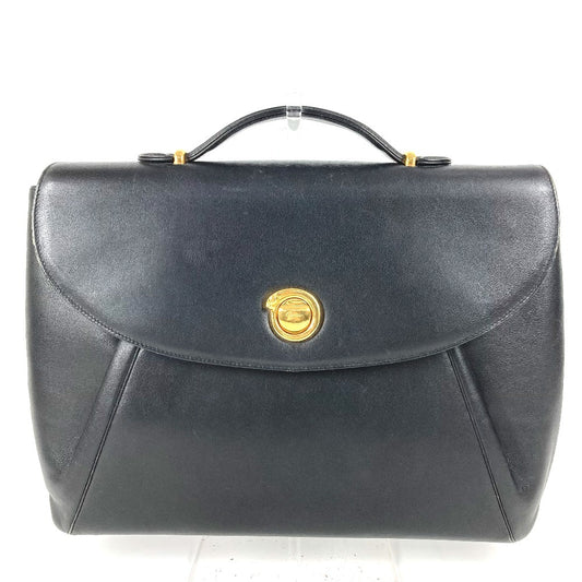 CARTIER Panthère Logo Bag Handbag Tote Bag Business Bag Leather Unisex Black