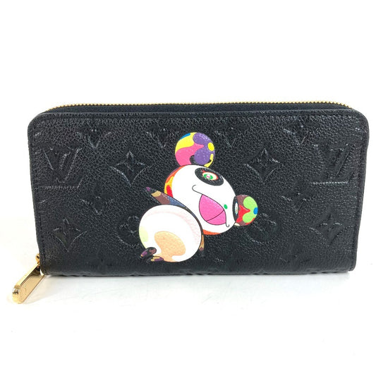 LOUIS VUITTON M14160 日本限定 LV × TM モノグラムアンプラント ジッピーウォレット 村上隆 パンダ ラウンドファスナー 長財布 モノグラムアンプラントレザー ユニセックス ノワール ブラック
