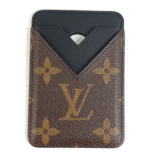 LOUIS VUITTON M13185 モノグラム ポルト カルト マグネット スマホ 携帯アクセサリー magsafe カードケース モノグラムキャンバス ユニセックス ブラウン