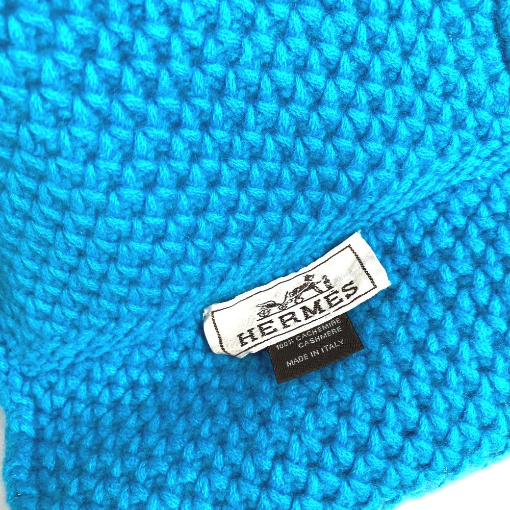 HERMES สนูด เครื่องประดับ ผ้าพันคอ แคชเมียร์ ยูนิเซ็กส์ สีน้ำเงิน