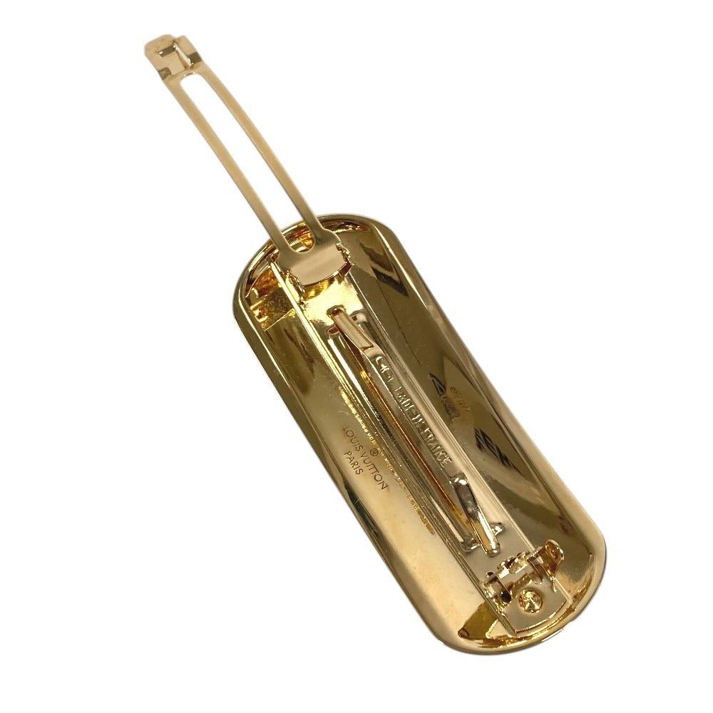 LOUIS VUITTON M80277 Monogram Nanogram Barrette Hair Accessory Hair Clip Hairpin Metal Women's Gold