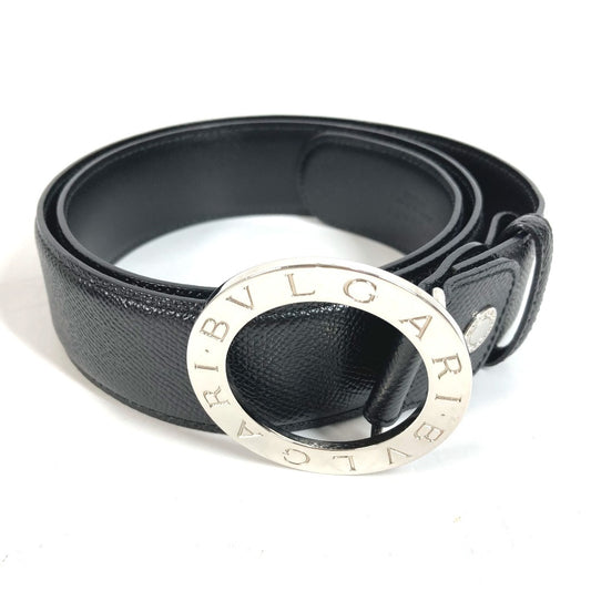 BVLGARI ブルガリブルガリロゴ バックル ボトムス用ベルト ベルト レザー メンズ ブラック
