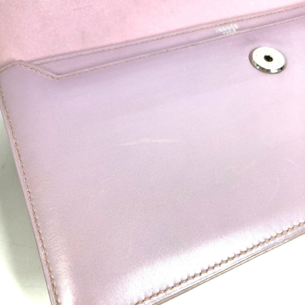 HERMES โลโก้ กระเป๋าถือ กระเป๋าเพาช์ กระเป๋าคลัตช์ กระเป๋าคลัตช์หนัง ยูนิเซ็กส์ สีม่วงอมชมพู