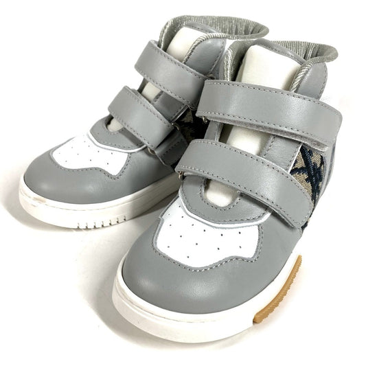 Dior 1WBS45SHOC_Y43C トロッター ロゴ ベビー B27 アップタウン ロートップスニーカー 靴 シューズ 紐 スニーカー レザー キッズ グレー