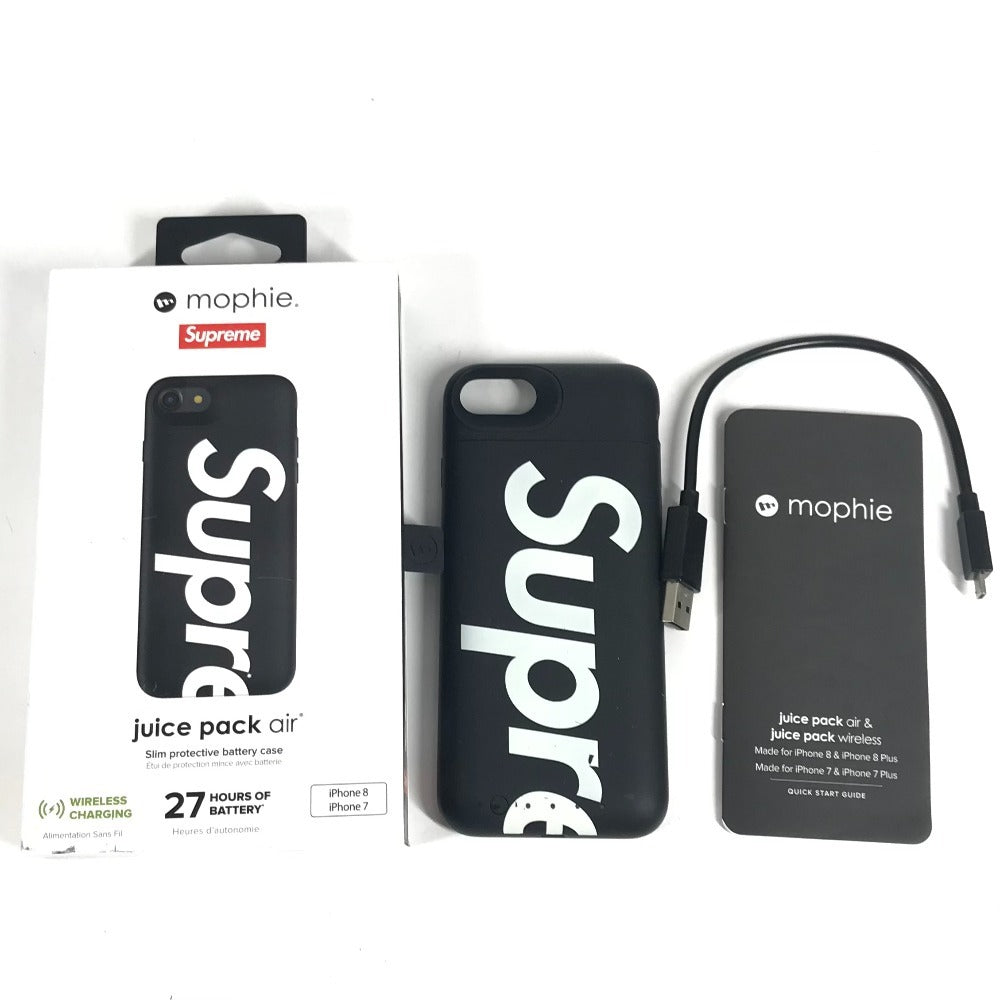 Supreme mophie コラボ ジュースパックエアー iPhone 8 7 Juice Pack Air’ワイヤレス充電機能付き iPhoneケース iPhoneケース ラバー ユニセックス ブラック