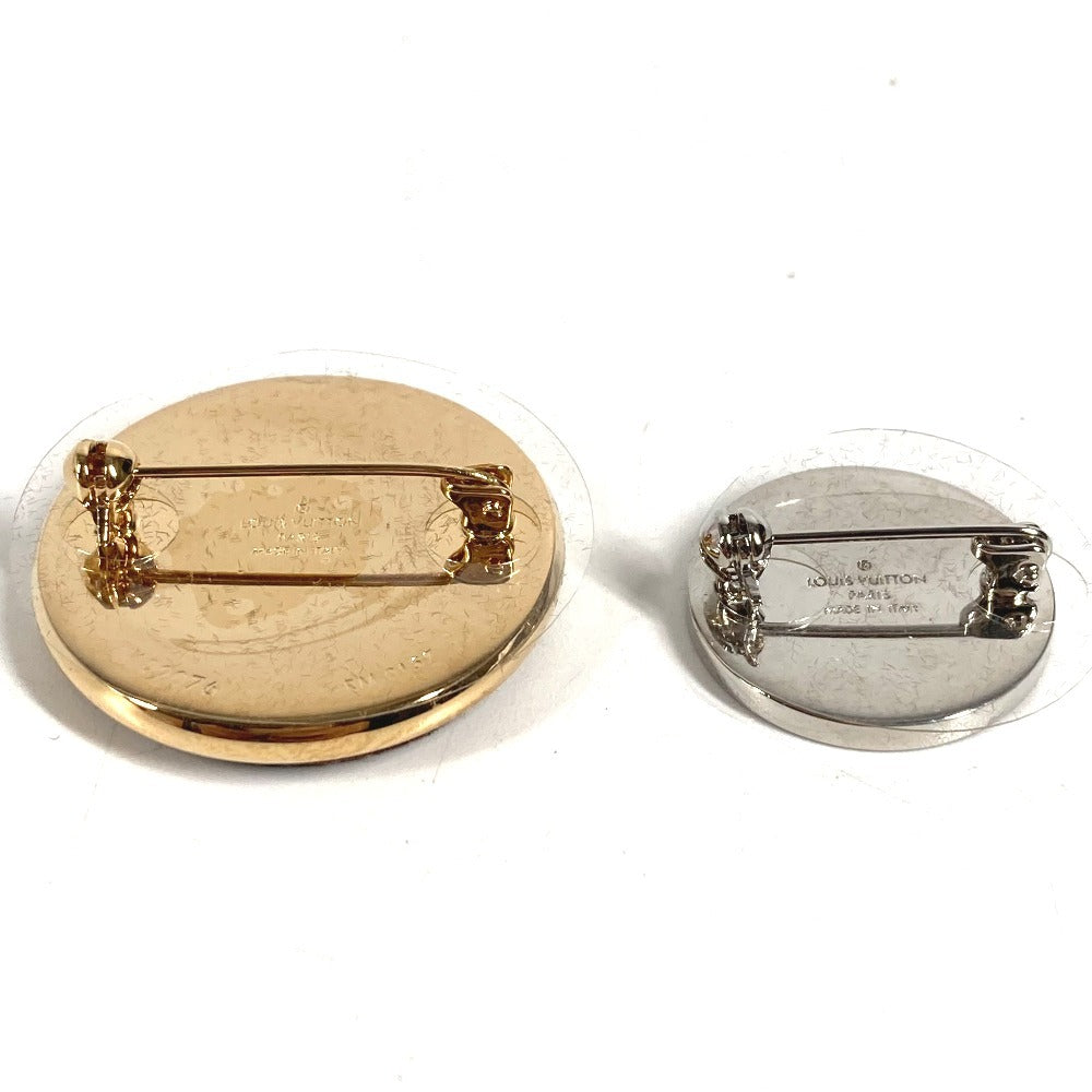 LOUIS VUITTON MP2076 supreme シュプリーム コラボ モノグラム ボックスロゴ 2点セット ペア アクセサリー ブローチ モノグラムキャンバス ユニセックス ブラウン×レッド