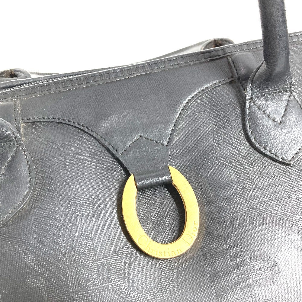 Dior ヴィンテージ トロッター ロゴ カバン トラベルバッグ 旅行バッグ ハンドバッグ ボストンバッグ PVC/レザー ユニセックス ブラック
