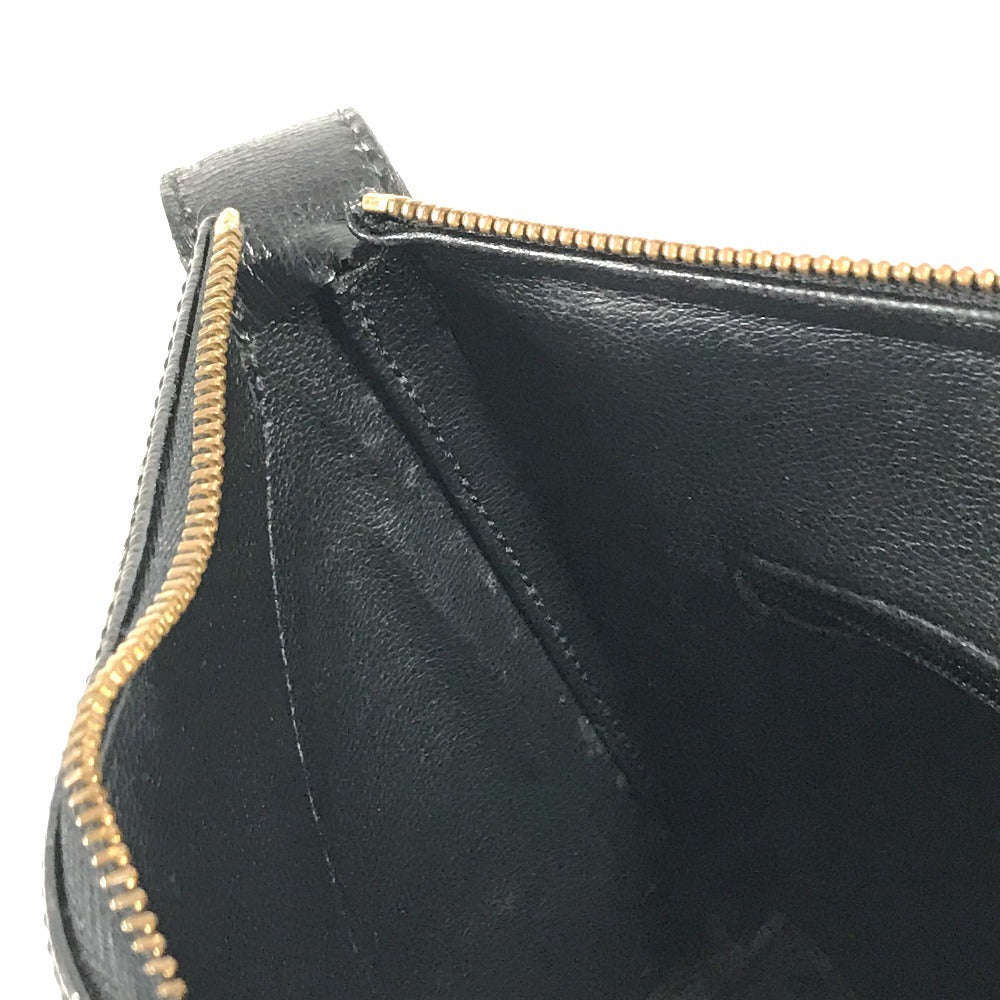 Dior vintage CD logo Bag Crossbody Pochette Shoulder Bag Leather Black Used