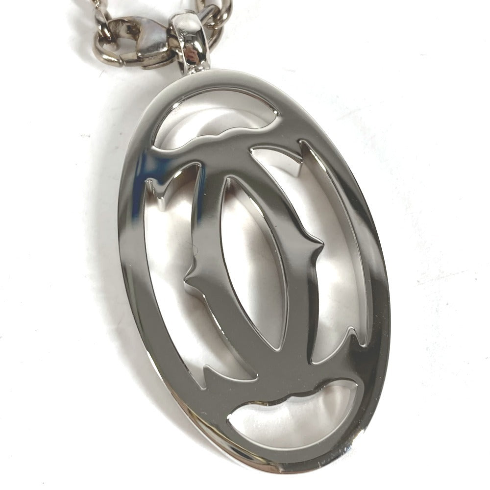 CARTIER T1220148 Charm Key Holder Bag Charm 2C Decor Charm Logo Necklace Choker Chain Necklace Accessory Pendant top Metal Silver Used