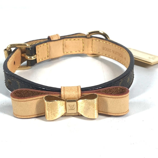 LOUIS VUITTON M58073 Pet Color Monogram Dog Pet Collier Baxter XS Collier Baxter XS Ribon Ribbon Collar MonogramCanvas Brown Used