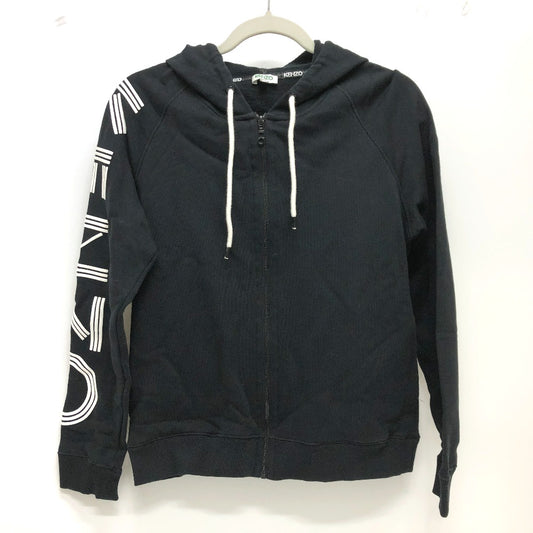 KENZO Kenzo Sports Logo Sweat Blouson ロゴプリント ジップアップ パーカー コットン ユニセックス ブラック ブラック