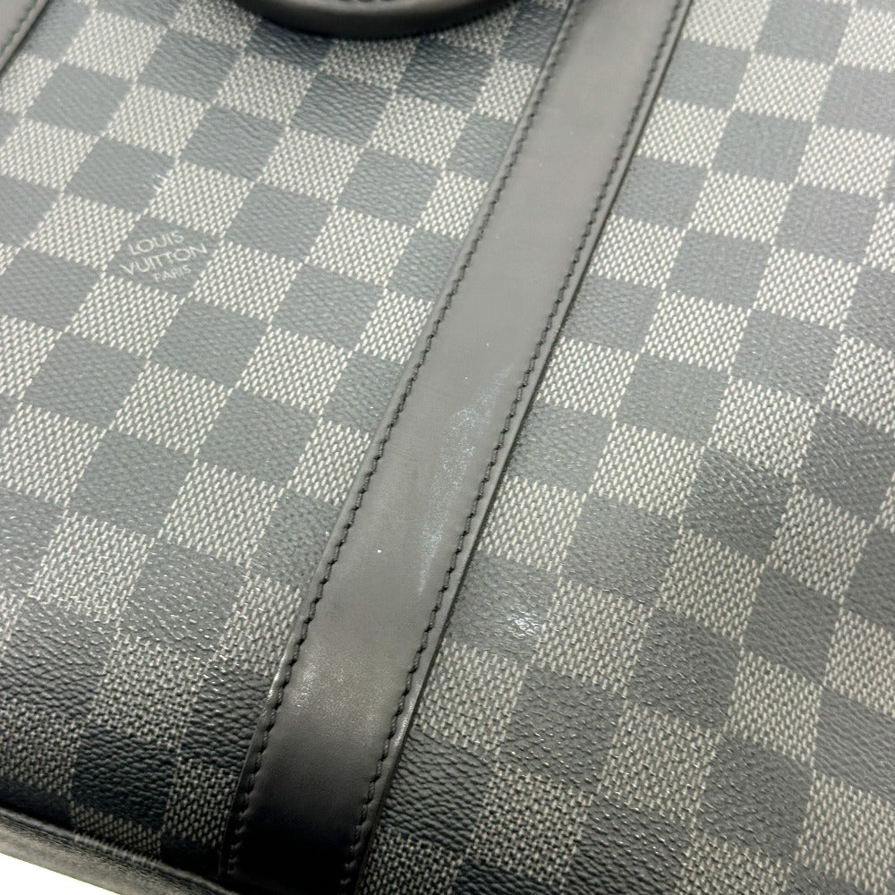 LOUIS VUITTON N40000 Damier Graphite Anton Tote Bag in Damier Graphite Canvas, Men's, Black