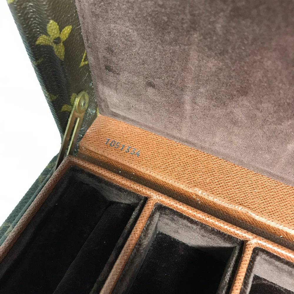 LOUIS VUITTON M47120 Monogram Box Boite Bijoux Jewelry Case Trunk Interior Accessory Case Monogram Canvas Women's Brown