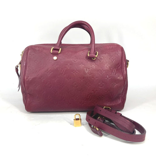 LOUIS VUITTON M40755 モノグラムアンプラント スピーディ・バンドリエール30 カバン ミニボストンバッグ ショルダーバッグ 斜め掛け ショルダーバッグ モノグラムアンプラントレザー レディース オロール ワインレッド