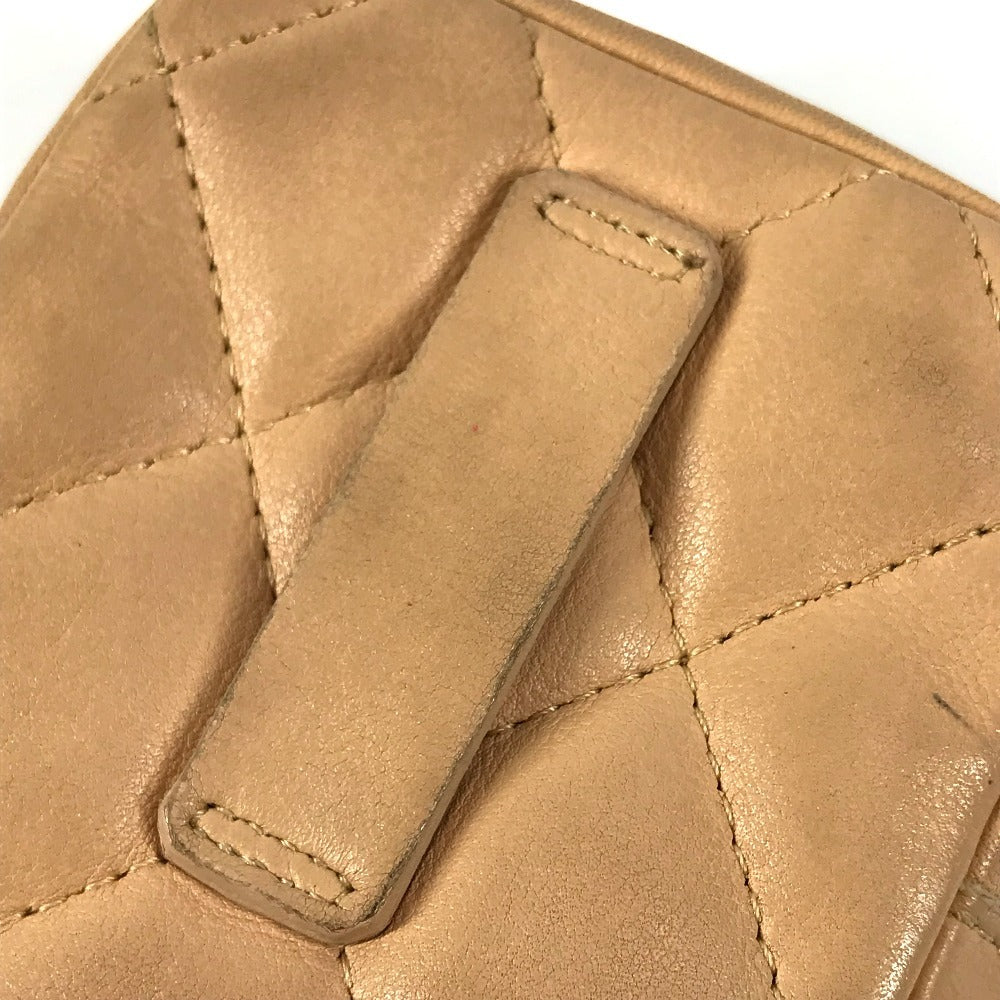 CHANEL A26732 カンボンライン CC ココマーク ロゴ タバコケース ポーチ シガレットケース レザー ユニセックス ベージュ