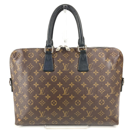 LOUIS VUITTON M40868 モノグラムマカサー ポルトドキュマン ジュール PDJ ビジネスバッグ カバン ハンドバッグ モノグラムマカサーキャンバス メンズ ブラウン