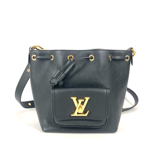 LOUIS VUITTON M57687 ロックミーバケットNV 巾着 2WAYバッグ ハンドバッグ 斜め掛け ショルダーバッグ レザー レディース ノワール ブラック