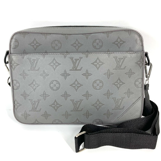 LOUIS VUITTON M46104 モノグラムシャドウ デュオ メッセンジャー 斜め掛け カバン クラッチバッグ バッグ ショルダーバッグ モノグラムシャドウレザー ユニセックス グレー