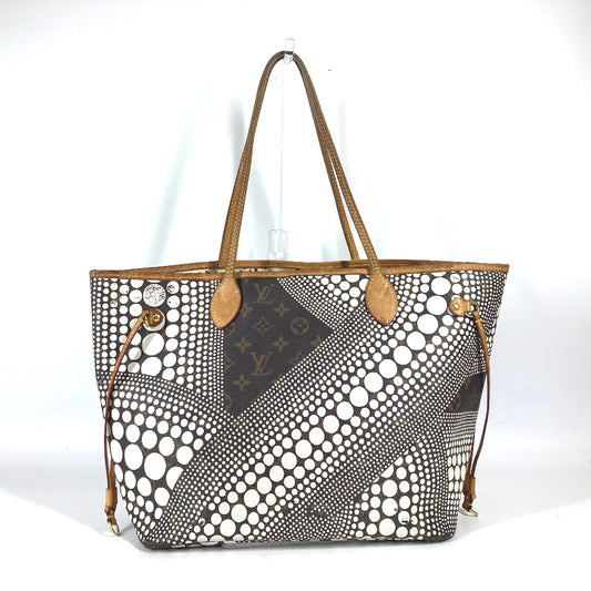 LOUIS VUITTON M40684 モノグラム パンプキンドット ネヴァーフルMM カバン 草間彌生コラボ トートバッグ ショルダーバッグ モノグラムキャンバス レディース ホワイト