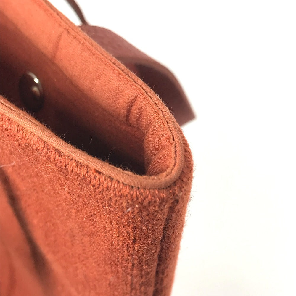 HERMES アメダバ PM カバン トートバッグ ミニバッグ ミニトート 手提げ バッグ ハンドバッグ ウール レディース オレンジ
