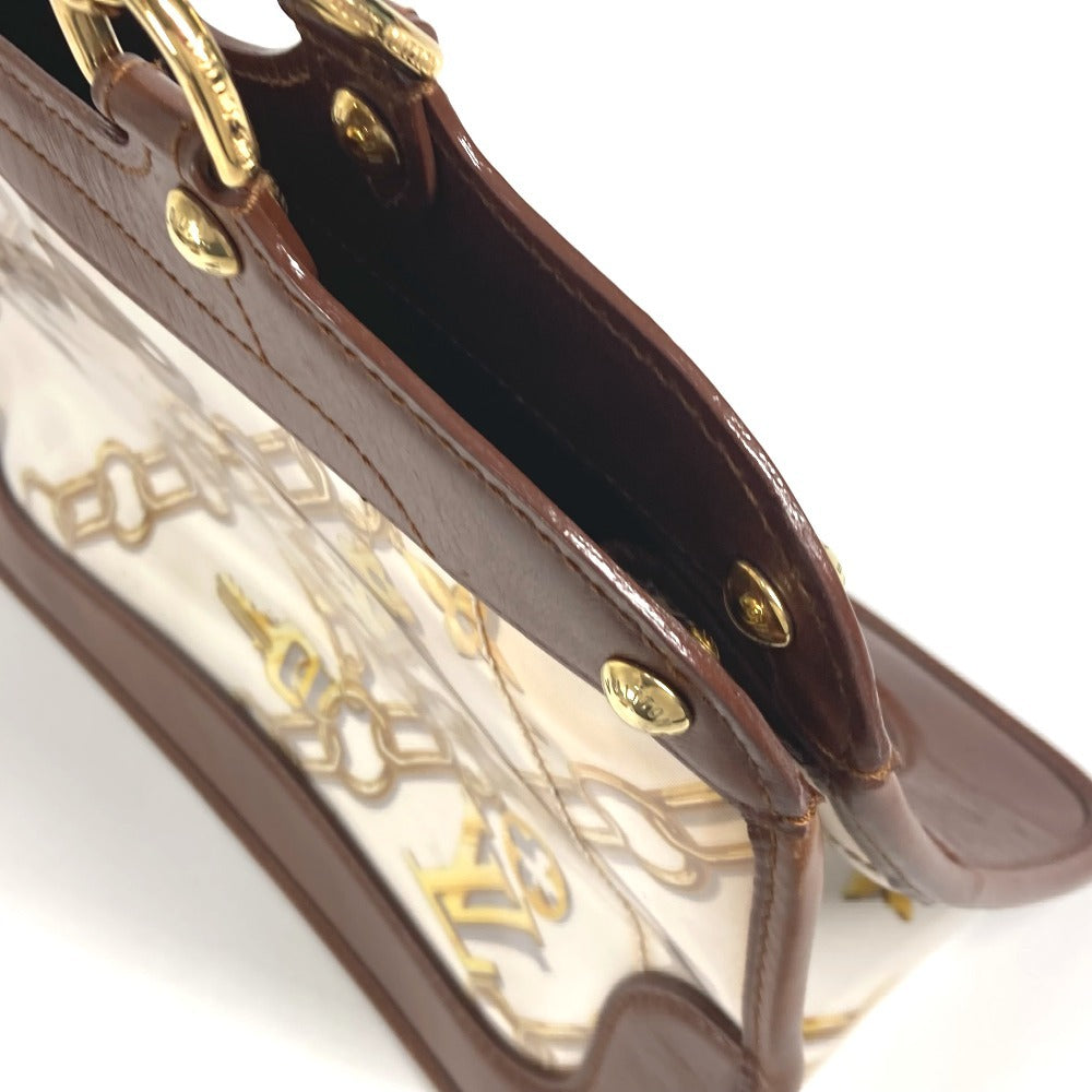 LOUIS VUITTON M95157 モノグラムチャーム カバ カバン ハンドバッグ トートバッグ ショルダーバッグ ビニール/レザー レディース ブラウン