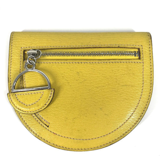 HERMES インザループ コンパクト 財布 小銭入れ コンパクトウォレット 2つ折り財布 コインケース レザー ユニセックス イエロー