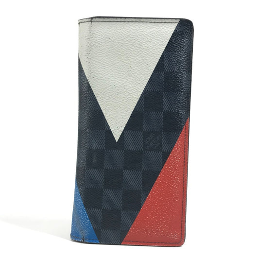 LOUIS VUITTON N41593 ダミエコバルト アメリカズカップ 2017 ポルトフォイユ ブラザ 2つ折り ロングウォレット 長財布 ダミエコバルトキャンバス ユニセックス ネイビー