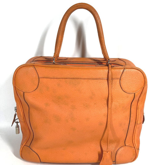 HERMES ボストンバッグ オムニバスMM オムニバス MM カバン トートバッグ ハンドバッグ レザー ユニセックス オレンジ