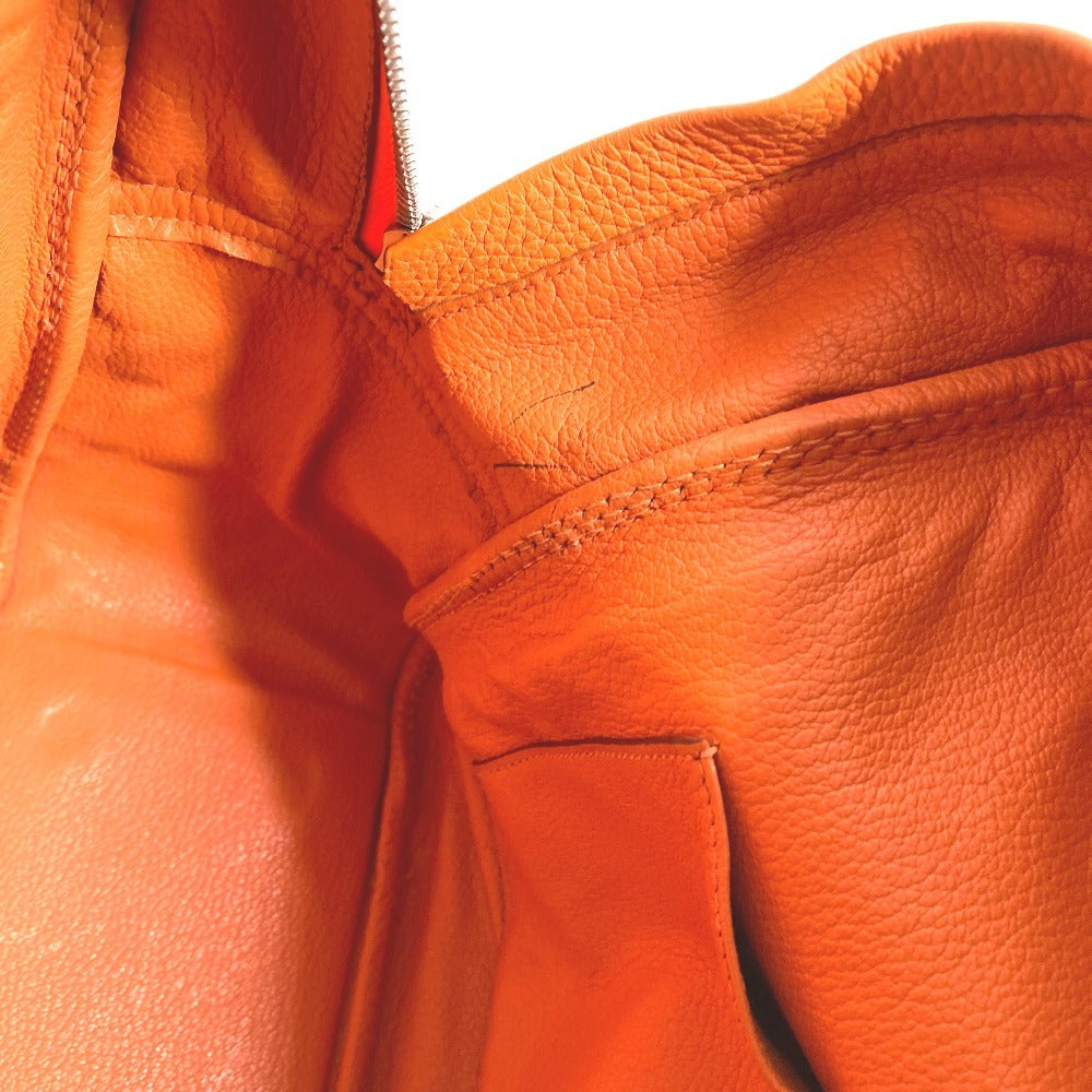 HERMES Omnibus MM Boston Bag, Omnibus MM, Tote Bag, Handbag, Leather, Unisex, Orange