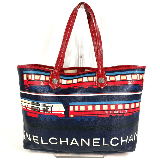 CHANEL セントラルステーション 肩掛け ショルダーバッグ カバン トートバッグ レザー/PVC レディース レッド